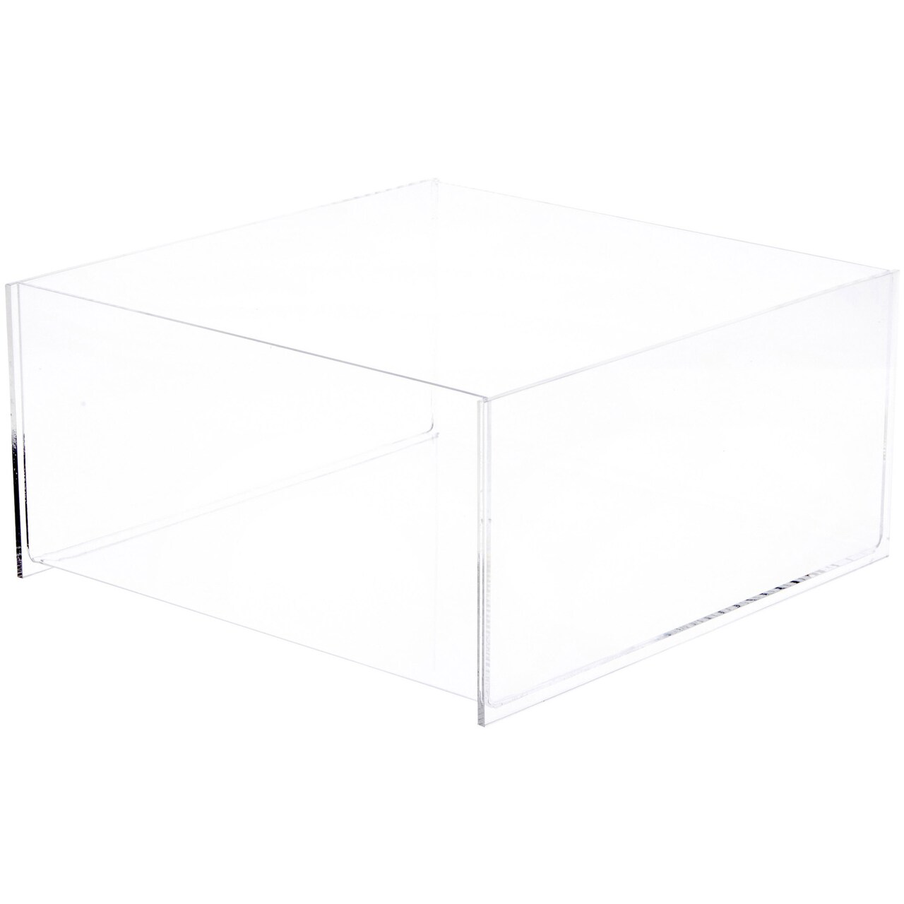 Plymor Clear Acrylic Square Open Top Merchandise Display Tray
